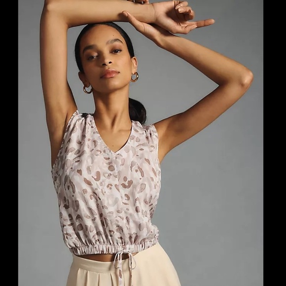 cloth & stone Tops - Cloth & Stone Anthropologie Sleeveless Blouse Abstract Print Size Large